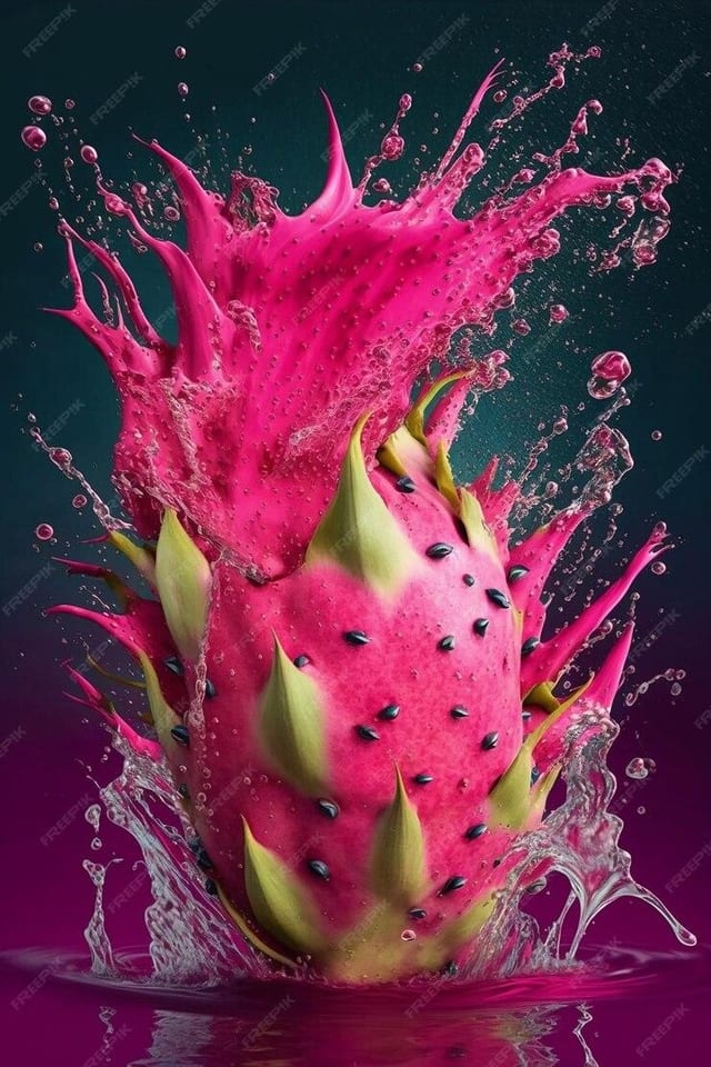 Dragon fruit mango splash.