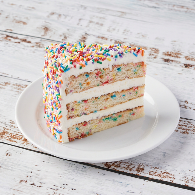 Rainbow sprinkle cake.