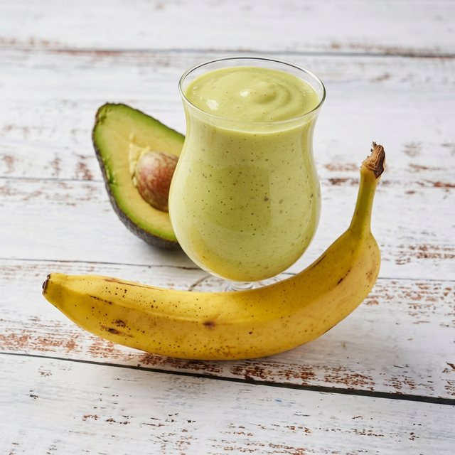 Avocado banana smoothie.